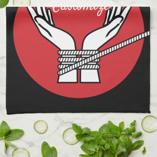 Hände getickt Thunder_Cove Geschirrtuch (Gefaltet)