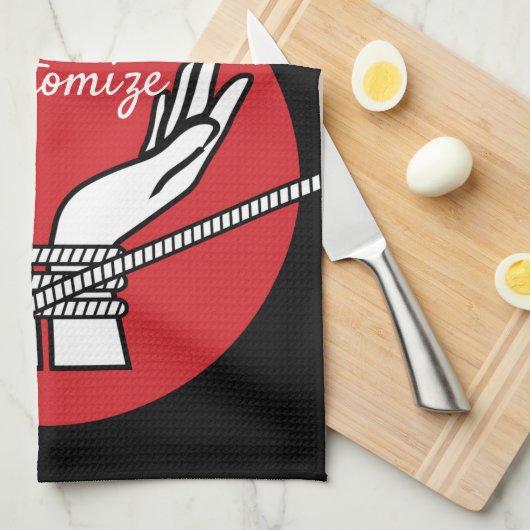 Hände getickt Thunder_Cove Geschirrtuch (Viertel Falte)