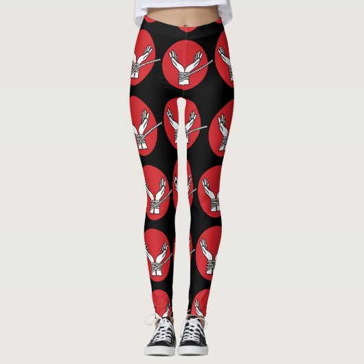 Hände getickt Thunder_Cove Leggings (Vorderseite)
