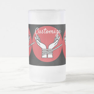 Hände getickt Thunder_Cove Mattglas Bierglas