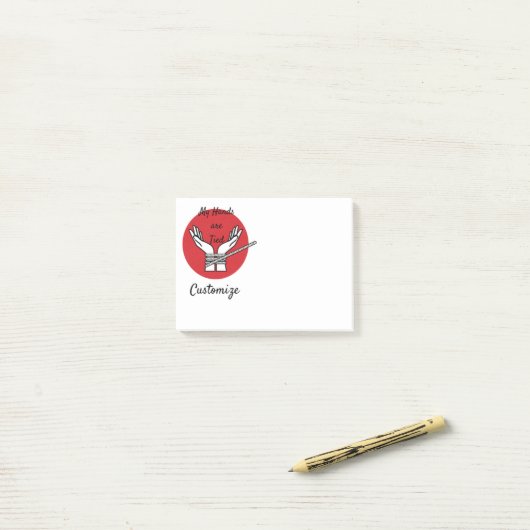 Hände getickt Thunder_Cove Post-it Klebezettel (Auf Schreibtisch)