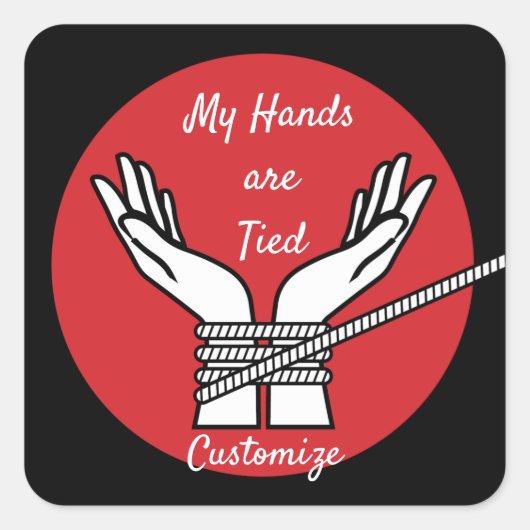 Hände getickt Thunder_Cove Quadratischer Aufkleber (Vorderseite)