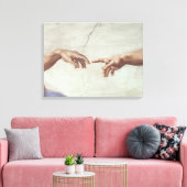 Hände Gottes und Adams Leinwanddruck (Insitu (Wohnzimmer))