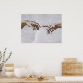 Hände Gottes und Adams von Michelangelo Poster (Küche)