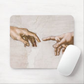 Hände Gottes Vater und Adam von Michelangelo Mousepad (Mit Mouse)