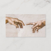 Hände Gottes Vater und Adam von Michelangelo Visitenkarte (Vorderseite)