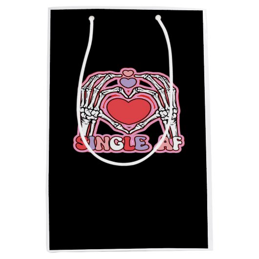 Hände Halloween Classic - Spooky Skeleton Design Mittlere Geschenktüte (Vorderseite)