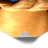 Hände halten Chiropraktisches Plakat der Erde (Ecke)