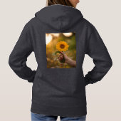 Hände Halten einer Blume Frauengestalt Hoodie (Rückseite)