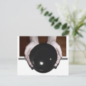 Hände halten leere Schüssel Postkarte (Stehend Vorderseite)