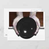 Hände halten leere Schüssel Postkarte (Vorne/Hinten)