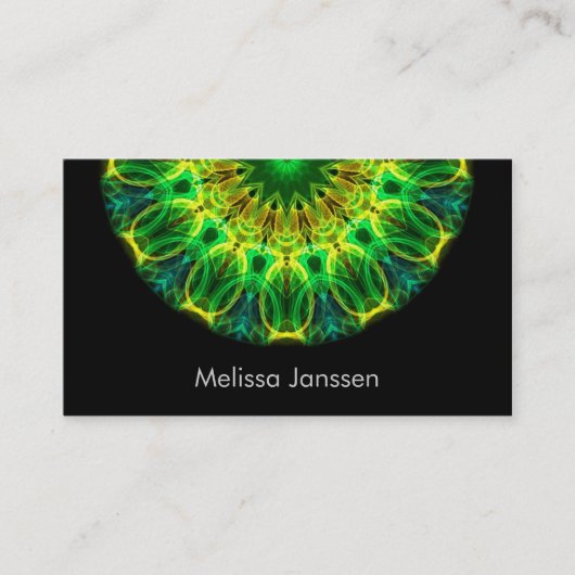 Hände halten - Mandala Visitenkarte (Vorderseite)