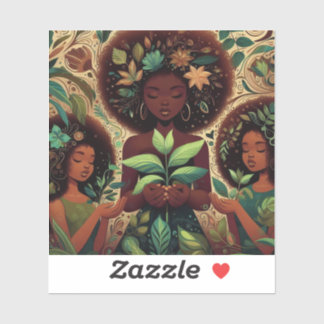 Hände halten Pflanze, die Vinyl-Aufkleber nach Maß Aufkleber