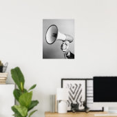 Hände halten poster (Heimbüro)