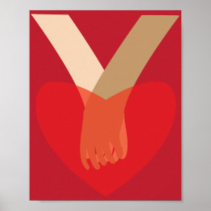 Hände halten poster