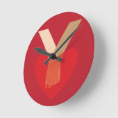 Hände halten runde wanduhr (Winkel)