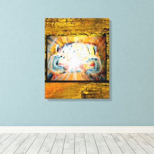 Hände heilen leinwanddruck (Insitu (Holzboden))