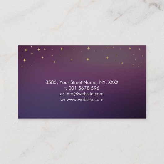 Hände heilen - Monde - Pastellgold Visitenkarte (Rückseite)