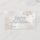 Hände heilen und Lotus farbenfroher Energiefluss Visitenkarte (Rückseite)