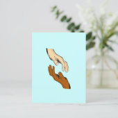 Hände helfen postkarte (Stehend Vorderseite)