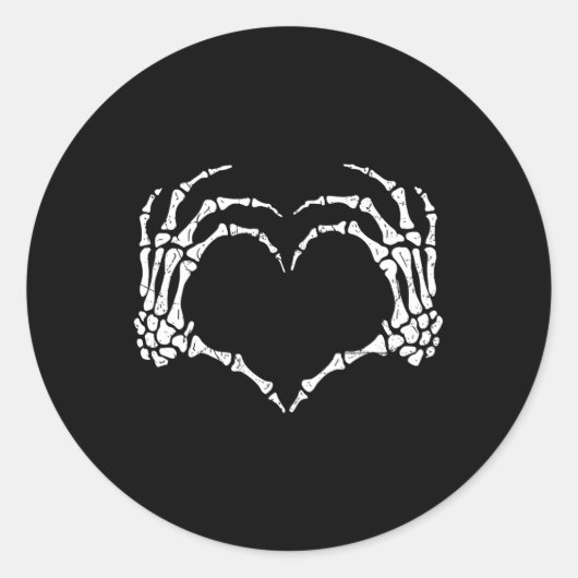 Hände Herz Schild Halloween Kostüme Männer Frauen  Runder Aufkleber (Vorderseite)