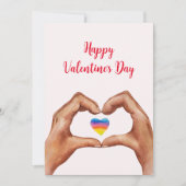 Hände HerzValentinstag Feiertagskarte (Vorderseite)