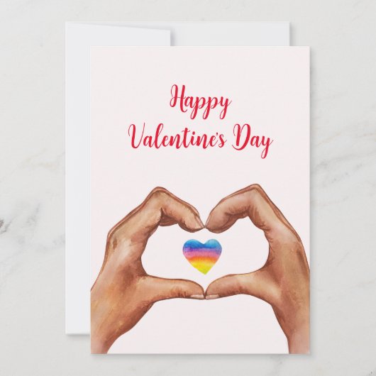 Hände HerzValentinstag Feiertagskarte (Vorderseite)