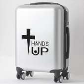 Hände hoch aufkleber (Koffer)