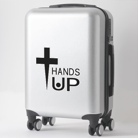 Hände hoch aufkleber (Koffer)