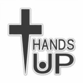 Hände hoch aufkleber (Vorderseite)