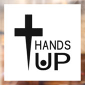 Hände hoch fensteraufkleber (Blatt 2)