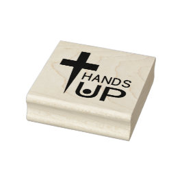 Hände hoch gummistempel