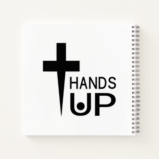 Hände hoch notizblock (Rückseite)