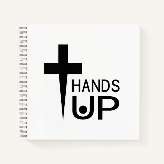 Hände hoch notizblock (Vorderseite)