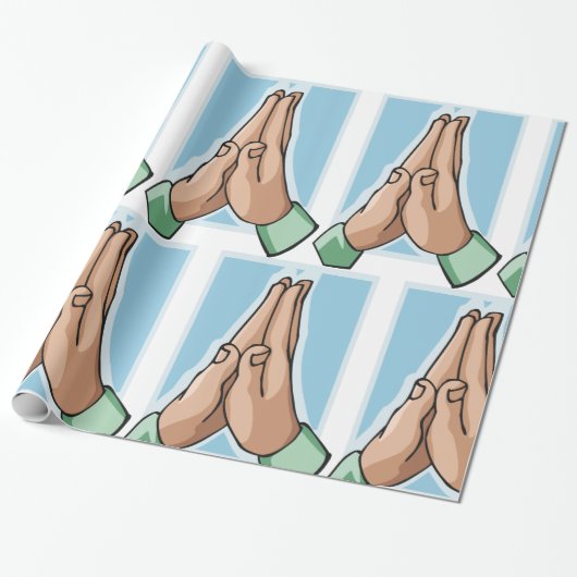 Hände im Gebet Geschenkpapier (Ungerollt)