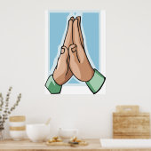 Hände im Gebet Poster (Küche)