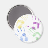 Hände im Netz Magnet (Vorderseite/Rückseite)