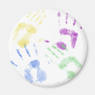 Hände im Netz Magnet