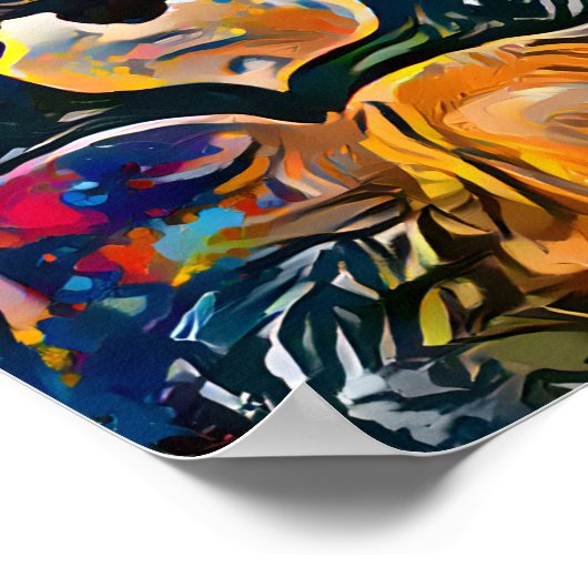 Hände in der Form einer Herz-Liebe Poster (Ecke)