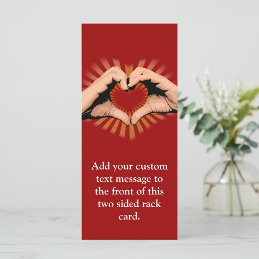 Hände in der Form eines Herzens, Liebe-Design (Stehend Vorderseite)