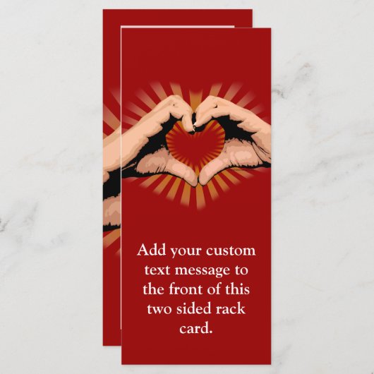 Hände in der Form eines Herzens, Liebe-Design (Vorne/Hinten)