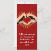 Hände in der Form eines Herzens, Liebe-Design (Vorderseite)