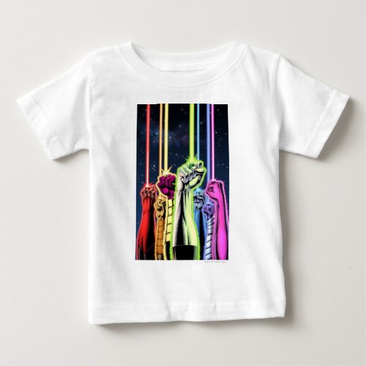 Hände in der Luft mit Ringen - Farbe Baby T-shirt (Vorderseite)