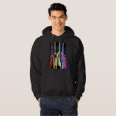 Hände in der Luft mit Ringen - Farbe Hoodie (Vorne ganz)