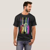 Hände in der Luft mit Ringen - Farbe T-Shirt (Vorne ganz)