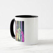 Hände in der Luft mit Ringen - Farbe Tasse (Vorderseite Links)