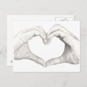 Hände in Form eines Herzens Postkarte (Vorne/Hinten)