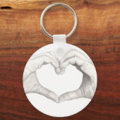 Hände in Form eines Herzens Schlüsselanhänger (Vorderseite)
