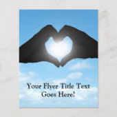 Hände in Herzform Silhouette auf blauem Himmel Flyer (Vorne)