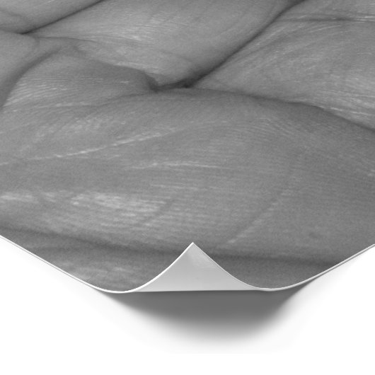 Hände in Schwarz und Weiß Poster (Ecke)